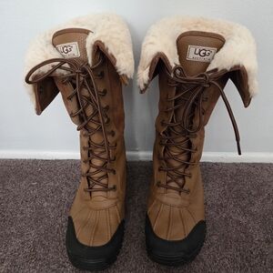 UGG Women's Brown Lace-Up Boots